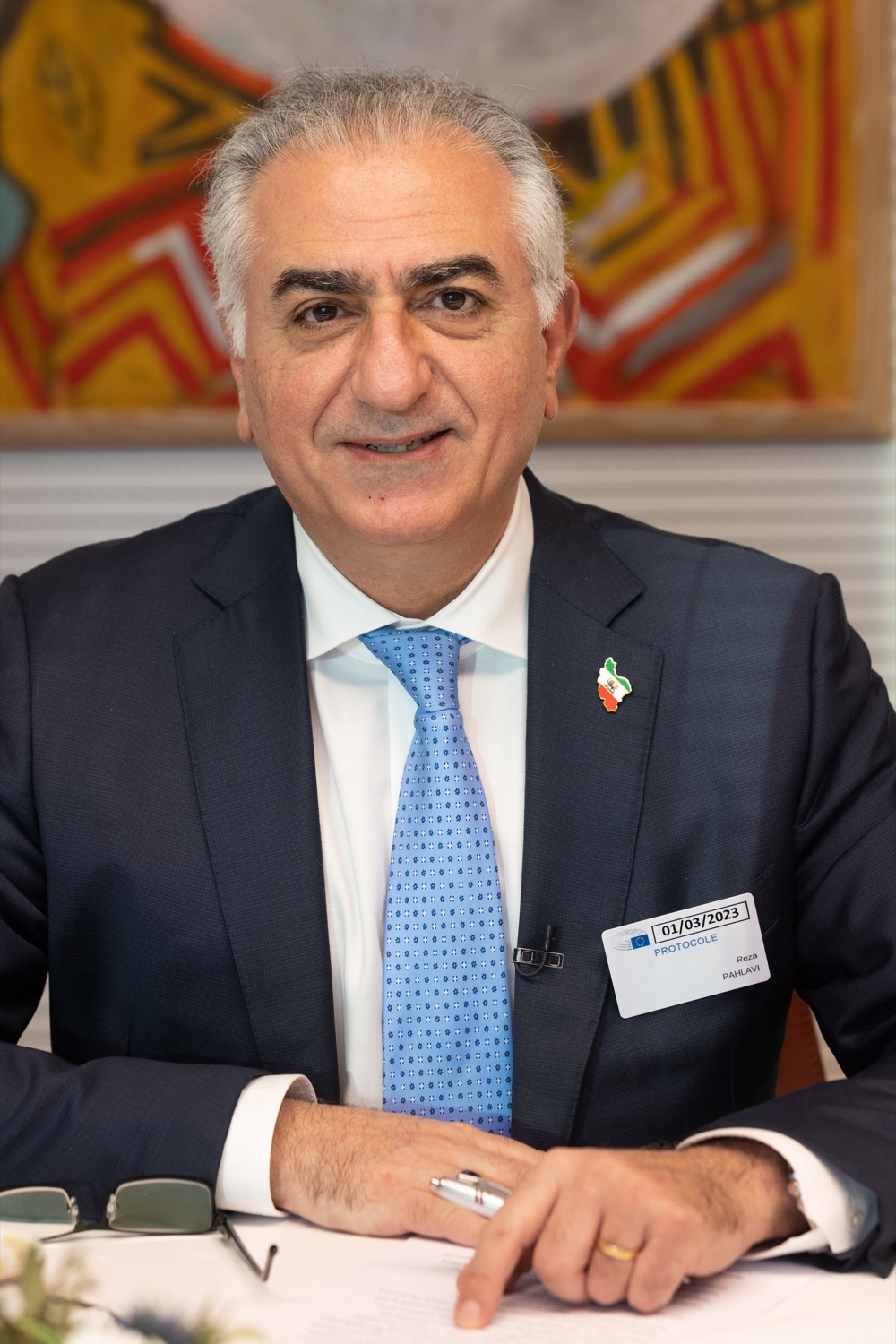 Reza Pahlavi au Parlement européen, Bruxelles, 1er mars 2023