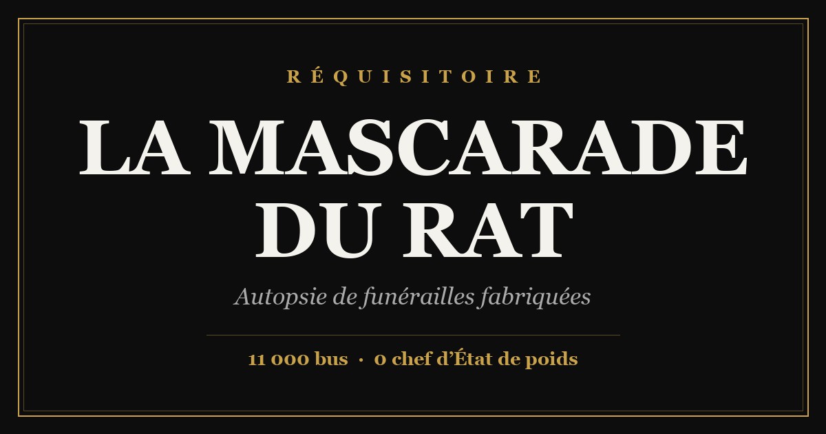 La mascarade du rat — autopsie de funérailles fabriquées