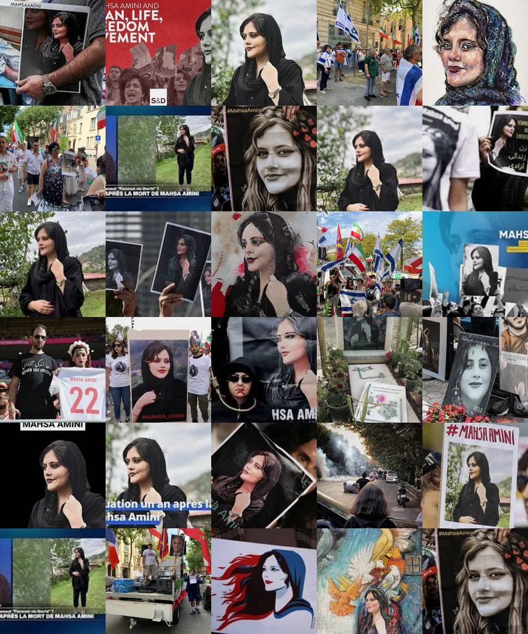 Mosaïque Jina Mahsa Amini