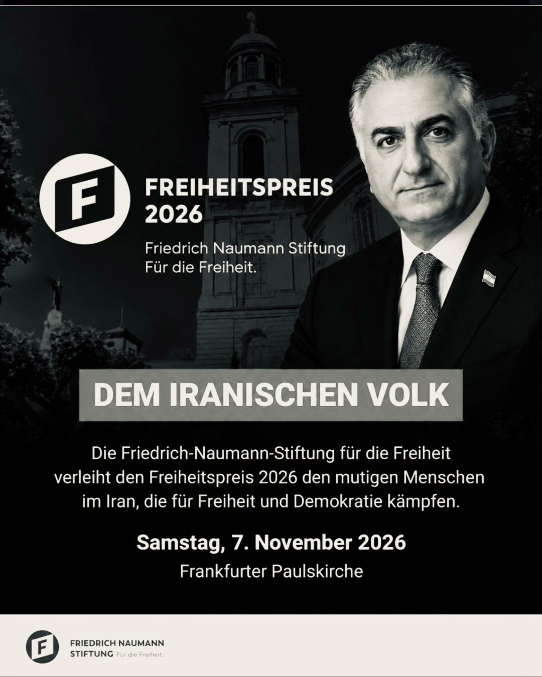 Freiheitspreis 2026 — Dem iranischen Volk